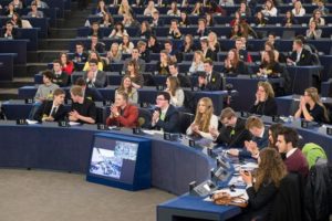 Gymnasieeleverne fra Vejlefjordskolen var de eneste danskere, som deltog i elev-samlingen i Europaparlamentet i Strasbourg.