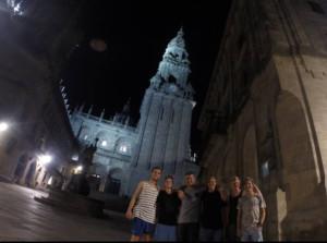 Katedralen i Santiago de Compostella (apostlen Jakob grav) i det nordvestligste Spanien er rejsens mål for pilgrimene.