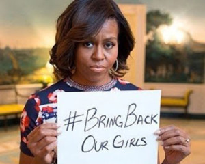 USA’s førstedame, Michelle Obama, har været med til at sætte fokus på de forsvunde skolepiger.