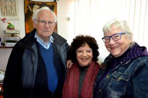 Peter og Anne-Lise sammen med Marga Janukovitch, som leder centret for Holocaustoverlevende.
