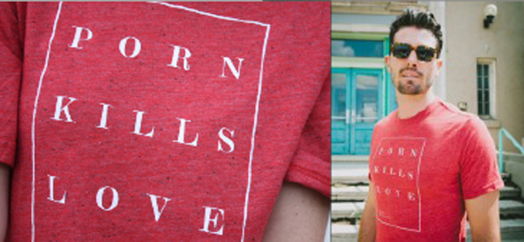 En af fightthenewdrugs.org’s mange happenings for at sprede viden om porno er t-shirten med teksten ”Porn kills Love”, en t-shirt, som kendte og ukendte over hele verden har købt.