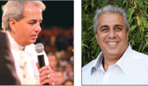 Prædikanten Henry Hinn til højre er bror til den verdensberømte tv-prædikant Benny Hinn (t.v.).