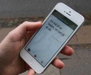 App’en fra Bibelselskabets ”Bibellæseplan” har tydelige ”ledeord” i forhold til dagens tekst.