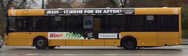 Citykirken i Aarhus sætter fokus på julens budskab med busreklamer. I år hedder kampagnen ’Jesus - stjerne for en aften?’