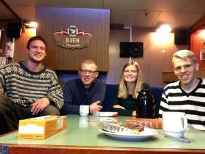 Styregruppen for ”Nordlys” udgøres af Moses Sloth, Kristina Wedel, Risskov, Simon Bakbo Laursen, Aarhus (th), Simon Westh Lund, Lemvig, Johannes Højlund Wibe, Aarhus samt Theresa Meyer Olesen, Løsning.