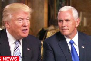 Den omstridte Republikanske præsidentkandidat Donald Trump har valgt den troende katolik Mike Pence som vicepræsidentkandidat. Skærmprint fra CNN.