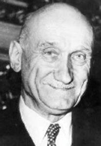 Robert Schuman (1886-1961) voksede op i grænselandet mellem Tyskland og Frankrig og blev i 1948 Frankrigs udenrigsminister.