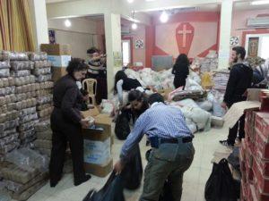 En kirke i Aleppo er omdannet til nødhjælpscenter, som er med til at skabe håb for Syrien. Foto: Dansk Europamission