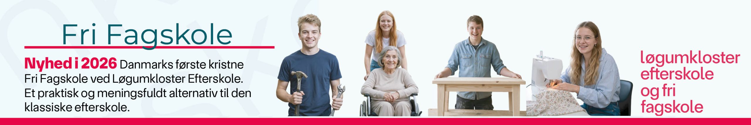 Løgumkloster Efterskole banner over artikler